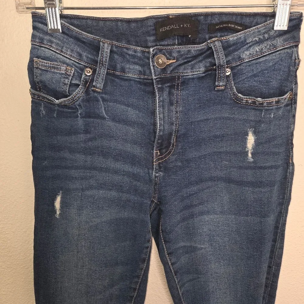 Kendall + Kylie The Ultra Babe Skinny Denim Jeans Size 1 25